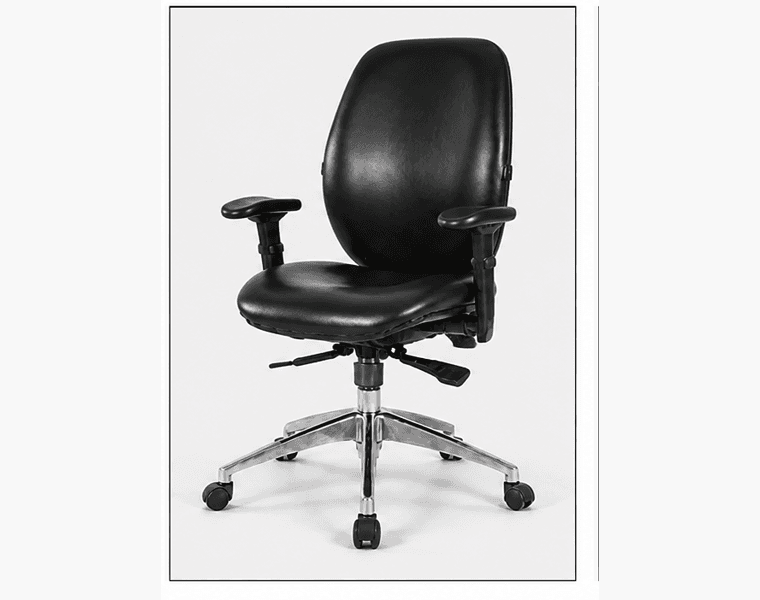 KB-8963 office chair with headrest, three-quarter view
